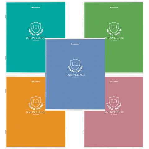 Тетрадь А5, 80 л., BRAUBERG, скоба, клетка, обложка картон, "Knowledge Тетрадь А5, 80 л., BRAUBERG, скоба, клетка, обложка картон, "Knowledge