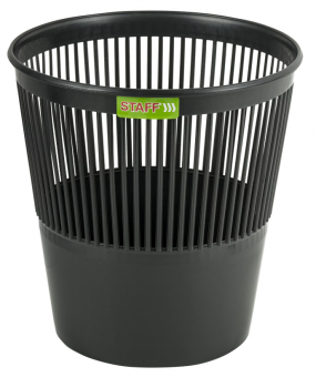 Корзина для бумаг STAFF "Basic" ЭКОНОМ, сетчатая, 9 л, черная