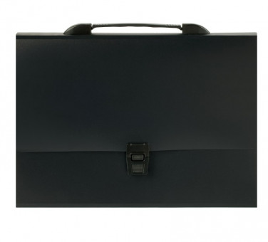 Папка-портфель 13 отделений OfficeSpace А4, 700мкм, на замке, пластик, черный