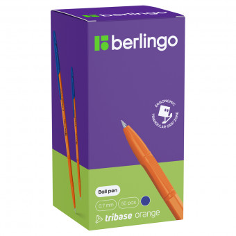 Ручка шариковая Berlingo "Tribase Orange" синяя, 0,7мм (50)