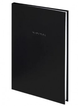 Блокнот БОЛЬШОЙ ФОРМАТ 200х290 мм, А4, 80 л., твердый, клетка, BRAUBERG "Minimal", черный