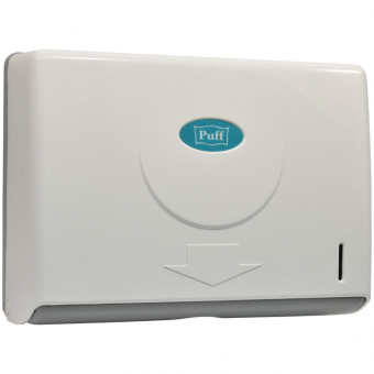 Диспенсер для полотенец листовых Puff 5110 (V и Z-сл.), ABS-пластик, механический, белый