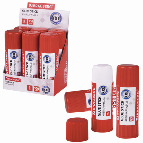 Клей-карандаш BRAUBERG, 100 г Клей-карандаш BRAUBERG, 100 г