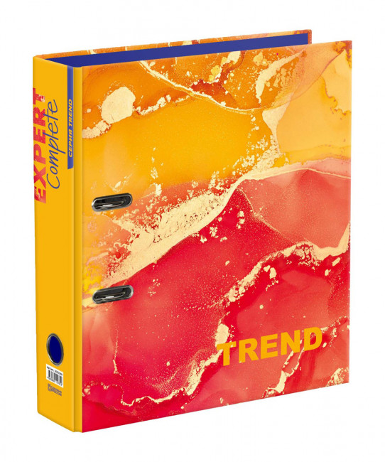 Регистратор ламинир. "Marbling"   75 мм  .  "Expert Complete"   Trend   А4   арочный механ. оранжевый