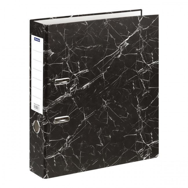 Папка-регистратор OfficeSpace, 75мм, мрамор, черная, бюджет Папка-регистратор OfficeSpace, 75мм, мрамор, черная, бюджет