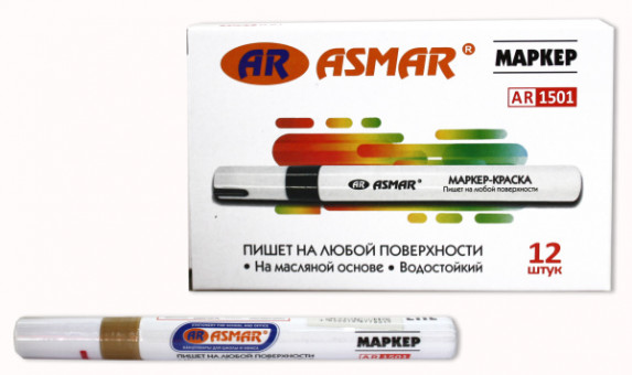 МАРКЕР-КРАСКА ЗОЛОТАЯ "ASMAR"