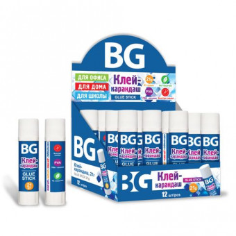 Клей-карандаш BG 21 г, PVA (12)