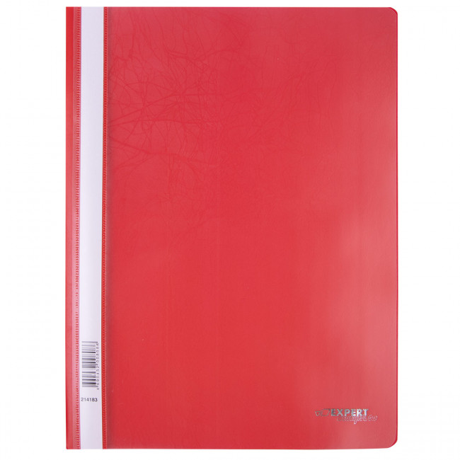 Папка-скоросшиватель "Expert Complete" Premier A4 140/180 мкм волокно красный