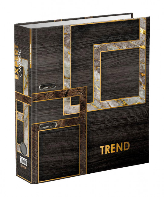 Регистратор ламинир. "Wood&Stone"   75 мм  .  "Expert Complete"   Trend   А4   арочный механ. венге