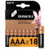 Батарейки КОМПЛЕКТ 18 шт., DURACELL Basic ОРИГИНАЛ, AAA (LR03, 24А), алкалиновые, мизинчиковые Батарейки КОМПЛЕКТ 18 шт., DURACELL Basic ОРИГИНАЛ, AAA (LR03, 24А), алкалиновые, мизинчиковые