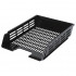Лоток горизонтальный для бумаг BRAUBERG "Basic", А4 (360х270х75 мм), с пазами, сетчатый, черный