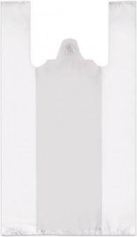 Пакеты "майка", КОМПЛЕКТ 100 шт., 24+12х45 см, ПНД, 8 мкм