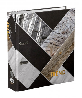 Регистратор ламинир. "Wood&Stone"   75 мм  .  "Expert Complete"   Trend   А4   арочный механ. гранит