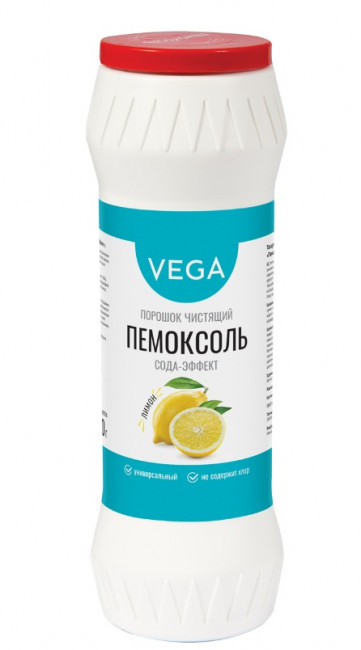 Средство чистящее Vega "Пемоксоль" "Лимон. Сода-эффект", порошок, 400г