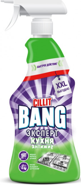 Чистящий спрей CILLIT BANG Антижир + Сияние, 750 мл