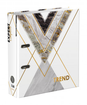 Регистратор ламинир. "Wood&Stone"   75 мм  .  "Expert Complete"   Trend   А4   арочный механ. мрамор