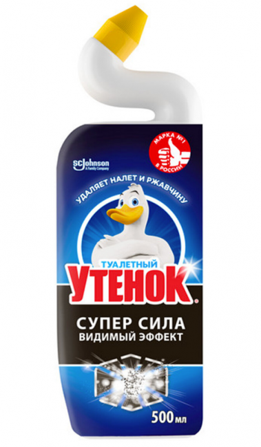 Средство для уборки туалета 500 мл ТУАЛЕТНЫЙ УТЕНОК Супер Сила "Видимый Эффект", 696888 Средство для уборки туалета 500 мл ТУАЛЕТНЫЙ УТЕНОК Супер Сила "Видимый Эффект", 696888