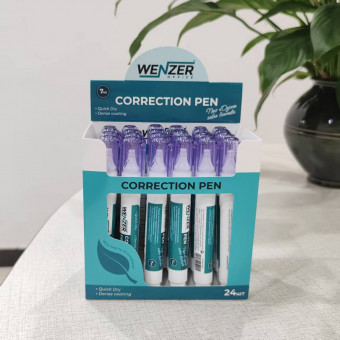 Корректор - ручка WENZER OFFiCE, 7 мл, мет. наконечник, быстросохнущий (24/576)