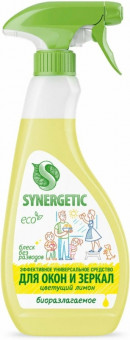 Чистящий спрей SYNERGETIC Цветущий лимон, для стекол и зеркал, 500 мл