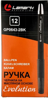 LAMARK643 Ручка Evolution Oilgel, корпус Soft touch/Мягкое на ощуп, мет.наконечник,масл.черн, 0,7 мм