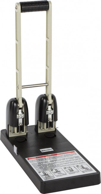 Дырокол металлический МОЩНЫЙ BRAUBERG "Heavy duty", до 150 листов, черный