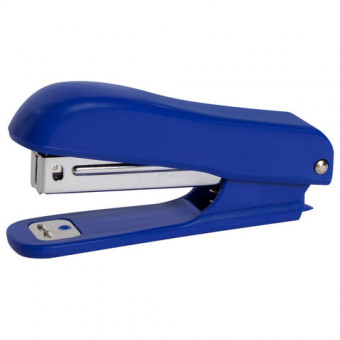 Степлер №10 STAFF "Profit", до 12 листов, с антистеплером, синий