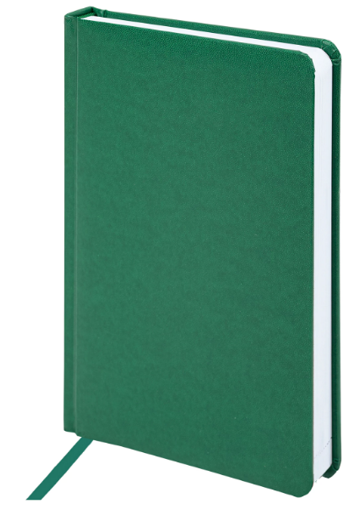 Ежедневник недатированный А5 (138х213 мм) BRAUBERG "Select", балакрон, 160 л., зеленый