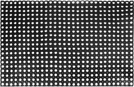 Коврик входной резиновый крупноячеистый грязезащитный 100х150 см, толщина 22 мм, черный