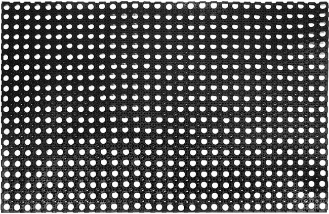 Коврик входной резиновый крупноячеистый грязезащитный 100х150 см, толщина 22 мм, черный