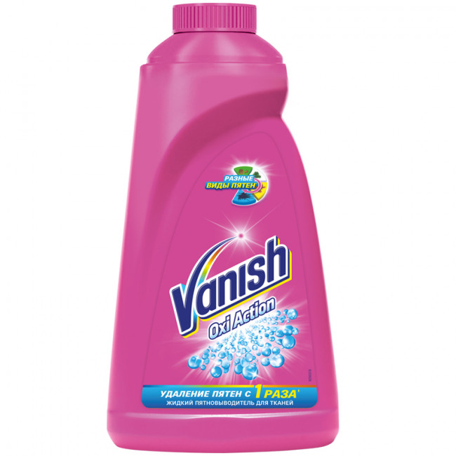 Пятновыводитель Vanish "Oxi Action", жидкий, для цветных тканей, 1л Пятновыводитель Vanish "Oxi Action", жидкий, для цветных тканей, 1л
