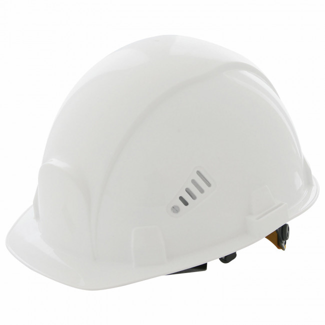 Каска защитная РОСОМЗ СОМЗ-55 Favorit Trek Rapid, храповый механизм регулировки, пластиковое оголовье, БЕЛАЯ