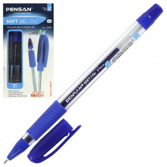 Ручка гелевая 0,5мм синяя "SOFT GEL", 1553982 PENSAN/2420с (12)