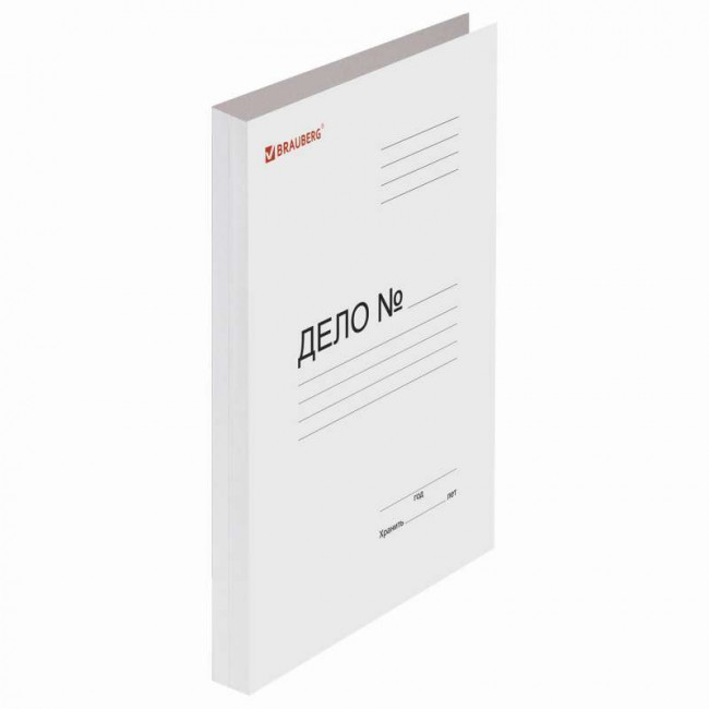 Папка без скоросшивателя "Дело", картон, плотность 440 г/м2, до 200 листов, BRAUBERG