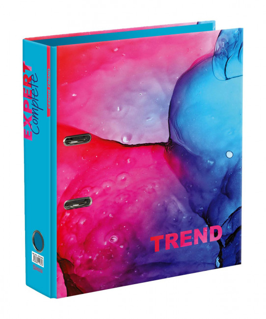 Регистратор ламинированный "Expert Complete" "Marbling" 75 мм, А4, арочный механизм, бирюзовый