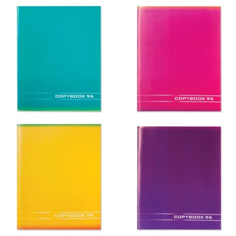 Тетрадь А5, 96 л., STAFF, клетка, офсет №2 ЭКОНОМ, обложка картон, ОДНОТОННАЯ