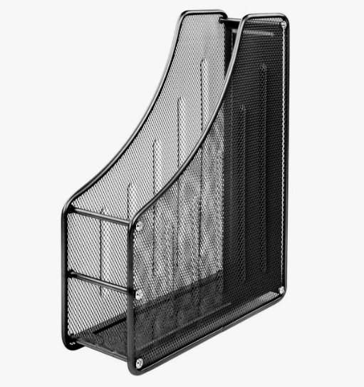 Лоток вертикальный металлический на 1 отделение, черный, WENZER OFFiCE