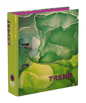 Регистратор ламинированный "Expert Complete" "Marbling" 75 мм, А4, арочный механизм, зеленый