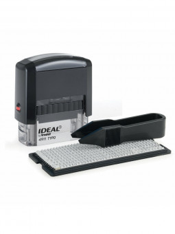 Штамп самонаборный 3-строчный, оттиск 38х14 мм, без рамки, TRODAT IDEAL 4911 P2, КАССА В КОМПЛЕКТЕ