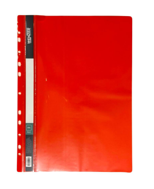 Папка-скоросшиватель с прозрачным верхом A4 WENZER OFFiCE, с перфорацией, 160 мкм., красная (12) Папка-скоросшиватель с прозрачным верхом A4 WENZER OFFiCE, с перфорацией, 160 мкм., красная (12)