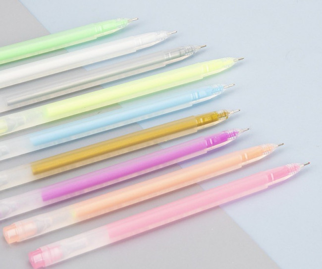 Набор акриловых ручек 9 цветов, 0,6мм трёхгранные, неоновые ZUIXUA/C3572