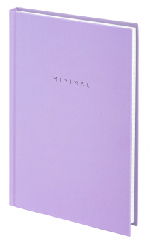 Блокнот А5 134х206 мм, 80 л., твёрдый, клетка, BRAUBERG "Minimal", сиреневый, 116440