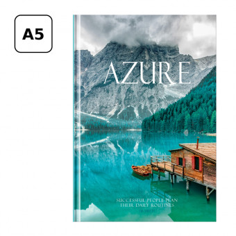 Ежедневник недатированный А5, 136л., 7БЦ BG "Azure", глянцевая ламинация