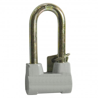 Замок навесной, ширина 60 мм, чугун, удлиненная дужка d-10 мм, финский, 3 ключа, СИБРТЕХ