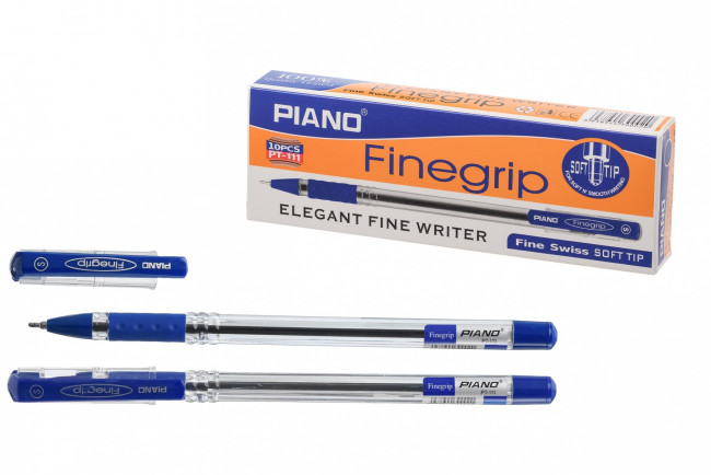 Ручка шариковая синяя 0,5мм "Finegrip" на масляной основе, прозрачный корпус, PIANO (10) Ручка шариковая синяя 0,5мм "Finegrip" на масляной основе, прозрачный корпус, PIANO (10)