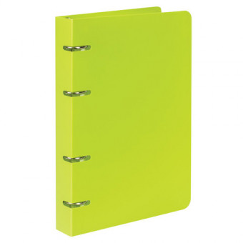 Тетрадь на кольцах А5 160х215 мм, 80 л., пластик, клетка, BRAUBERG, "Салатовый"