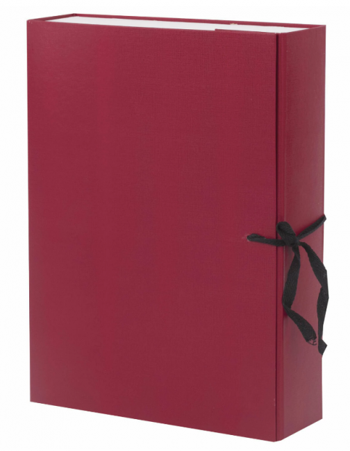 Короб архивный А4 (240х330 мм), 70 мм, 2 завязки, бумвинил, до 600 листов, бордовый, BRAUBERG