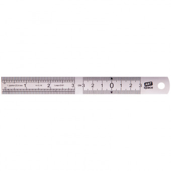 Линейка 15см ArtSpace, стальная, ПВХ чехол с европодвесом