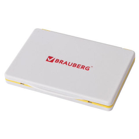 Штемпельная подушка BRAUBERG, 120х90 мм (рабочая поверхность 110х70 мм), неокрашенная