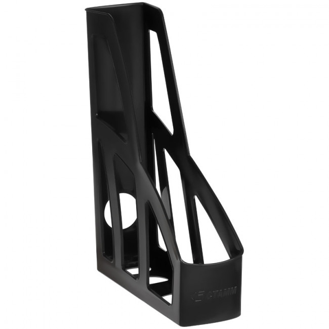 Лоток для бумаг вертикальный СТАММ "Лидер", черный