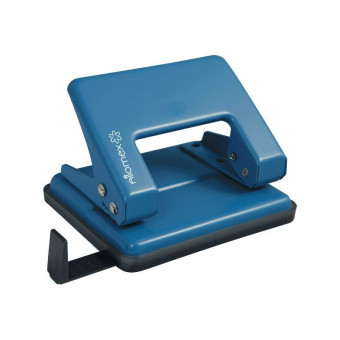 Дырокол "Attomex" (25 листов) металлический с линейкой, в картонной коробке, синий